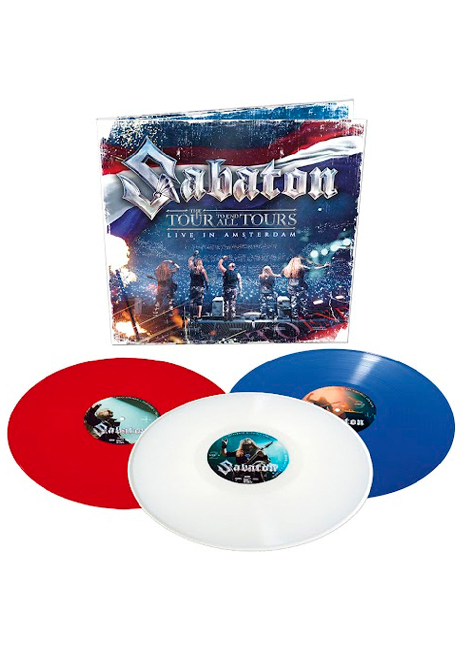 Sabaton - The Tour To End All Tours - Live In Amsterdam Ltd. White/Blue/Red - Colored 3 Vinyl | Neutral-Image