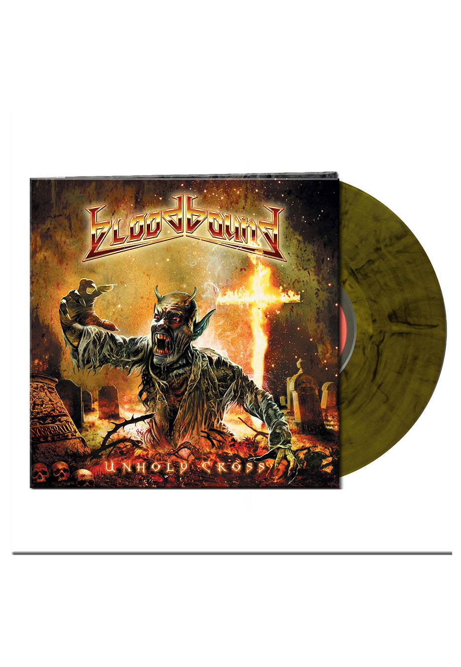 Bloodbound - Unholy Cross Ltd. Yellow/ Black - Marbled Vinyl | Neutral-Image