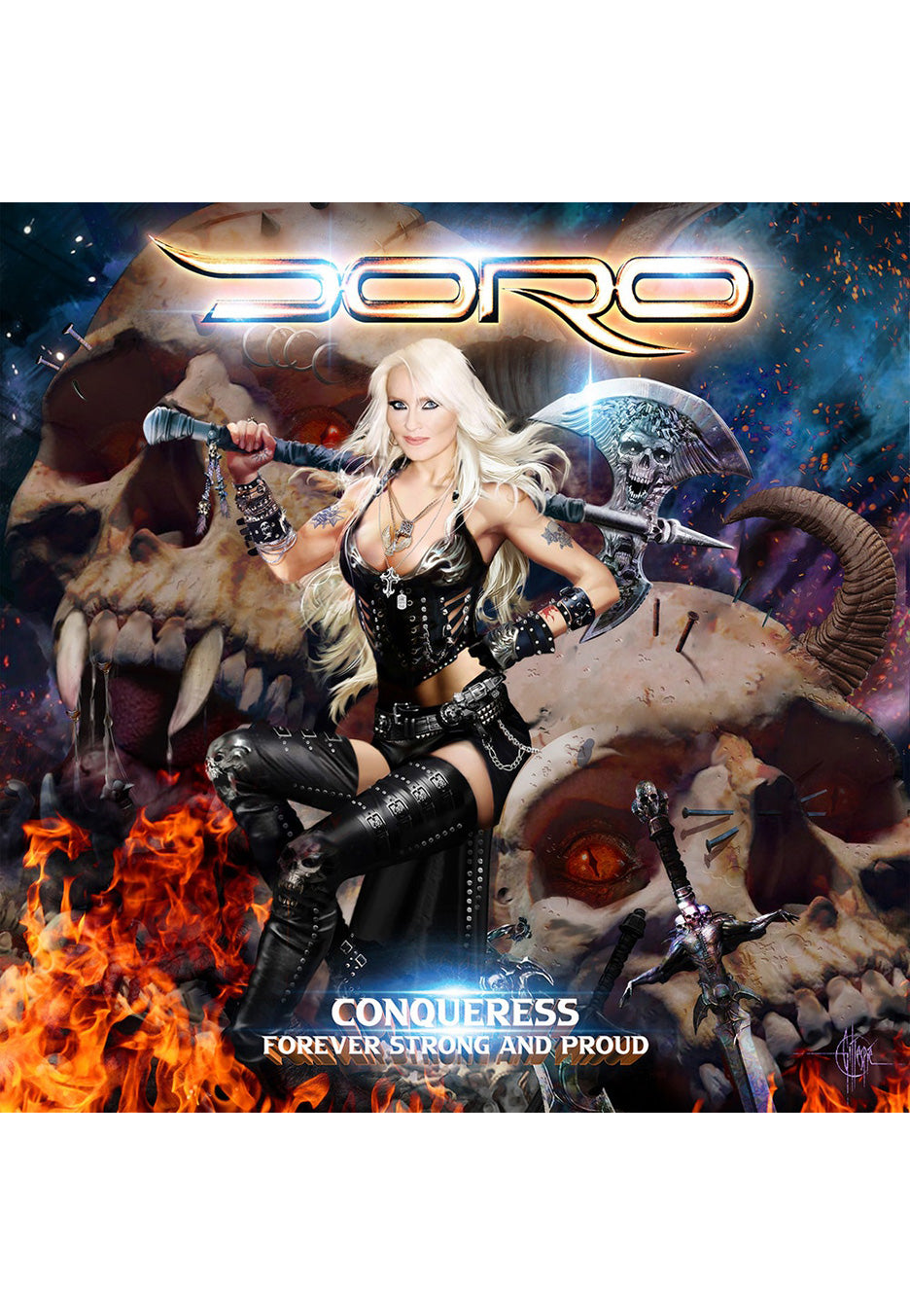 Doro - Conqueress: Forever Strong And Proud Ltd. White/Blue - Marbled 2 Vinyl | Neutral-Image