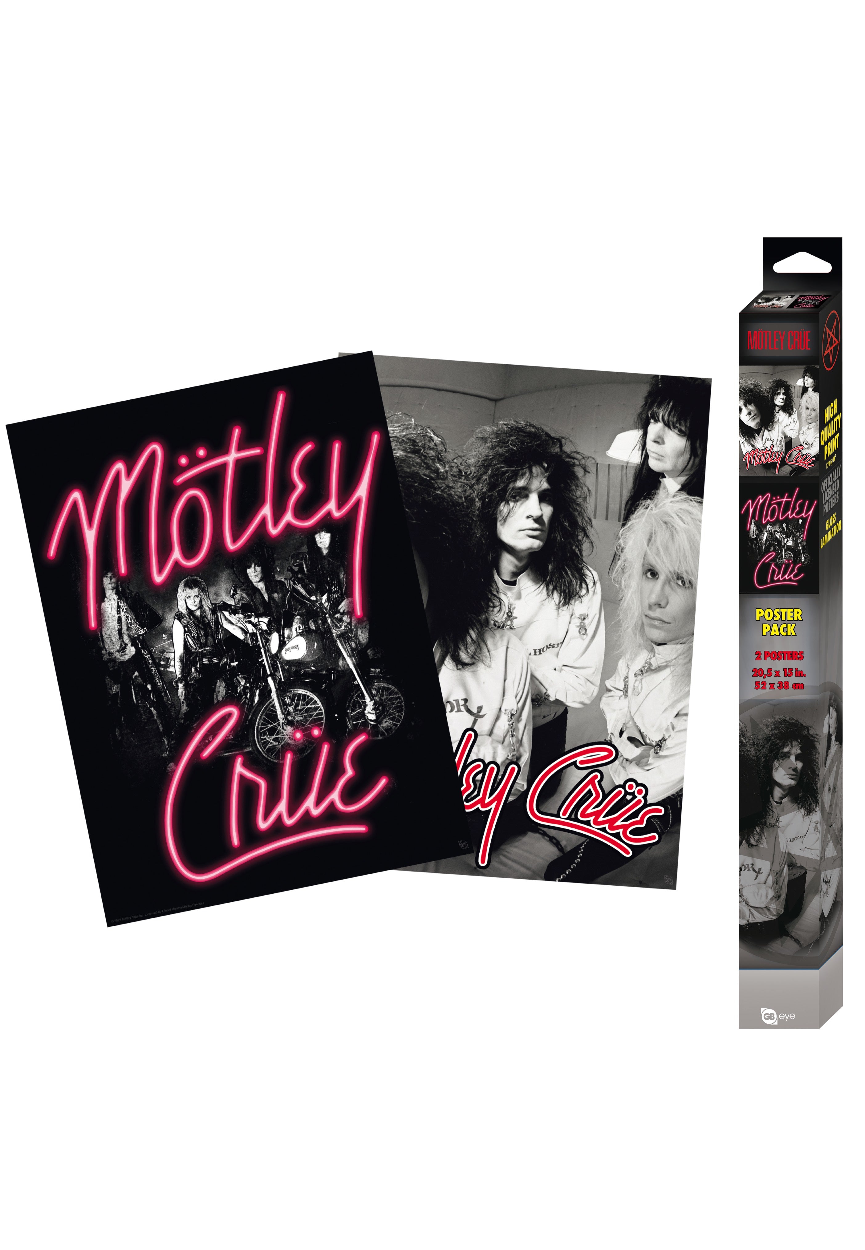 Mötley Crüe - Neon and Straightjackets Chibi Set - Poster | Neutral-Image