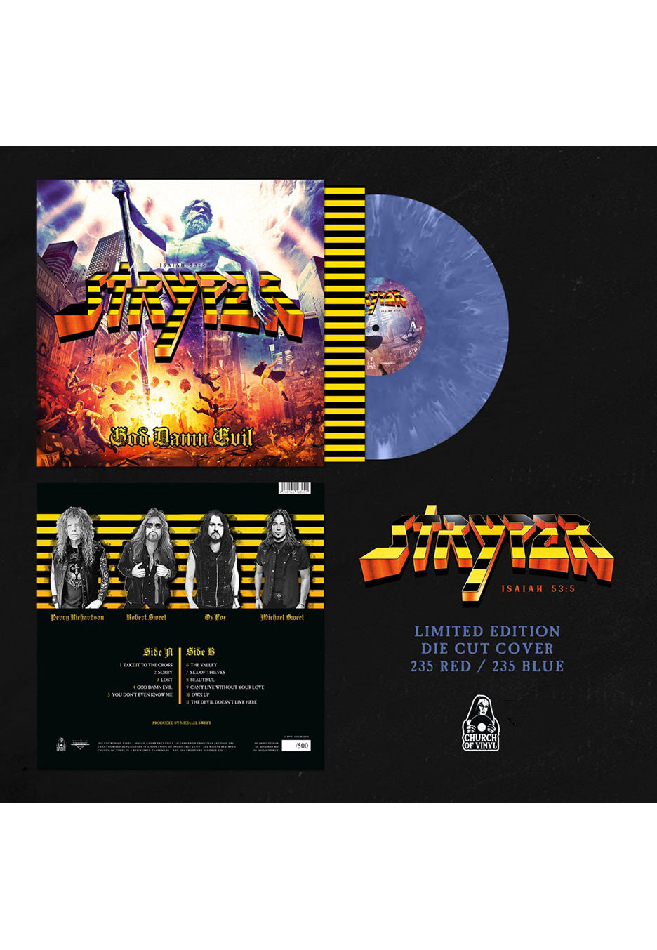 Stryper - God Damn Evil Cloudy Blue - Colored Vinyl | Neutral-Image