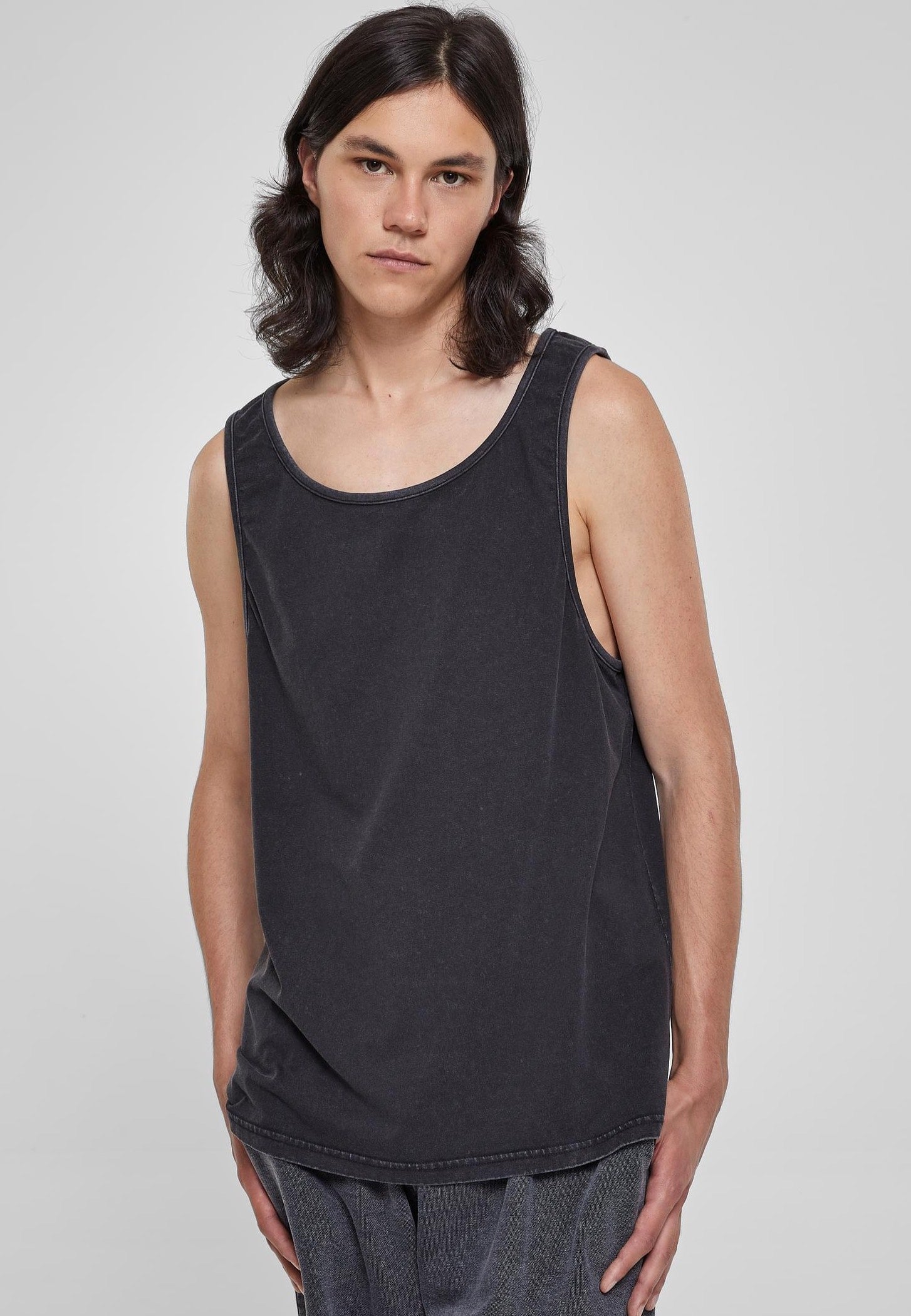 Urban Classics - Heavy Oversized Acid Wash Black - Tank | Men-Image