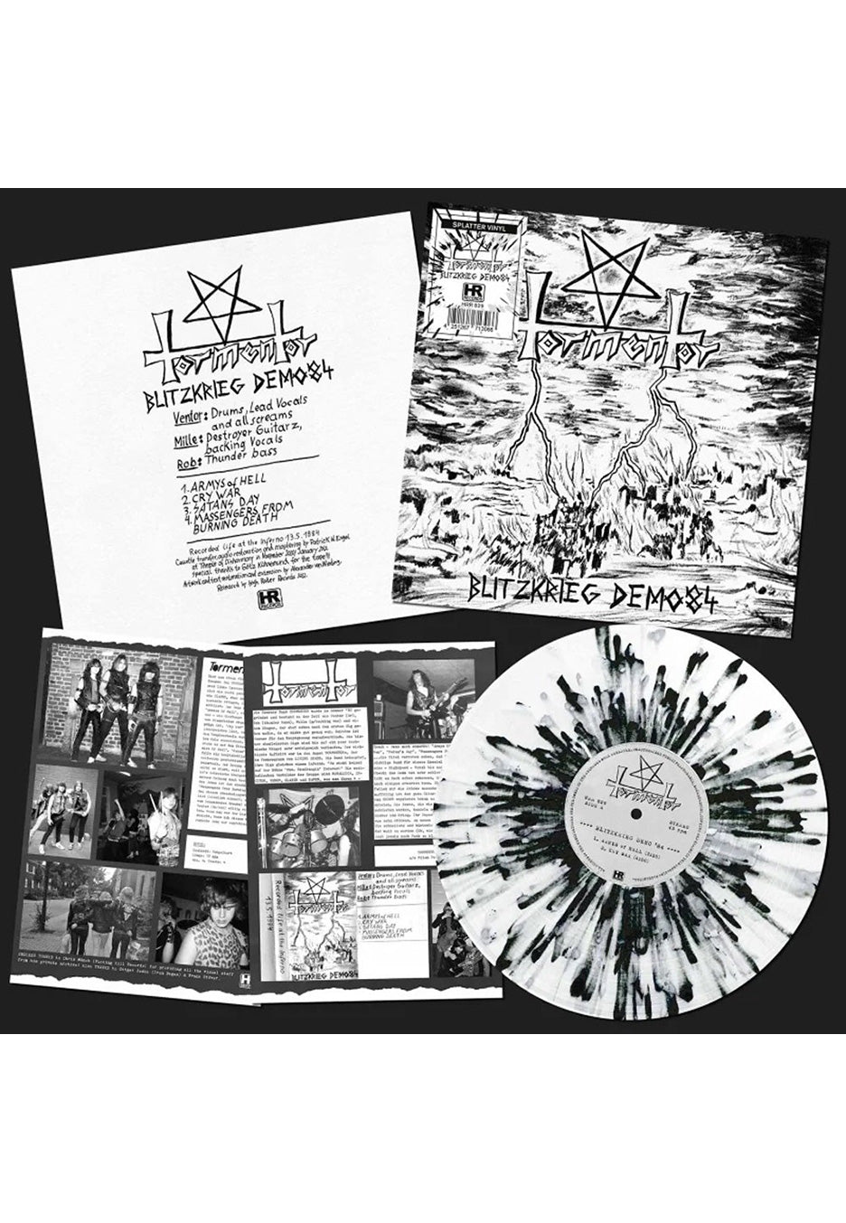 Tormentor - Blitzkrieg Demo '84 White/Grey/Black - Splattered Mini Vinyl | Neutral-Image